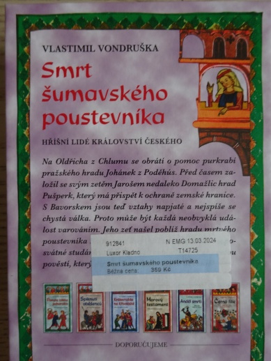 SMRT ŠUMAVSKÉHO POUSTEVNÍKA, VLASTIMIL VONDRUŠKA, **an