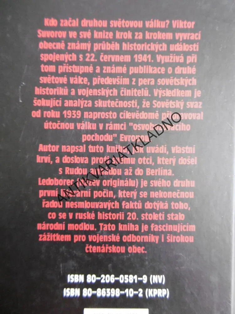 VŠECHNO BYLO JINAK, VIKTOR SUVOROV, **an
