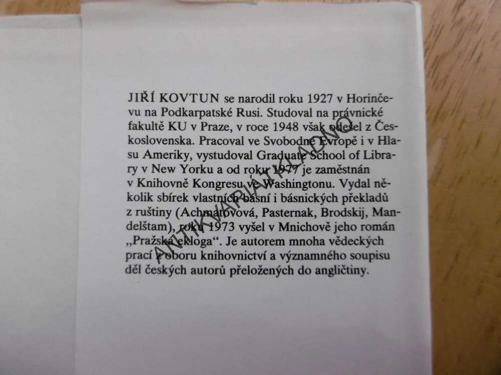 MASARYKŮV TRIUMF, JIŘÍ KOVTUN,