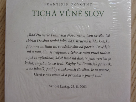 TICHÁ VŮNĚ SLOV, FRANTIŠEK NOVOTNÝ