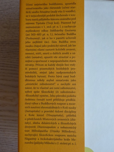 RANÝ INDICKÝ BUDDHISMUS, ZÁKLADNÍ TEXTY VÝCHODNÍCH NÁBOŽENSTVÍ, **an