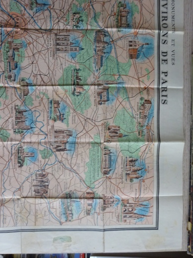 PAMÁTKY A VÝHLED Z OKOLÍ PAŘÍŽE, PAŘÍŽ, FRANCIE, MAPA