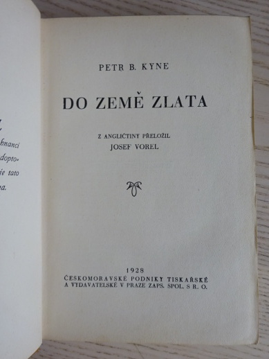 CURWOODŮV ODKAZ, PETR B. KYNE, **an