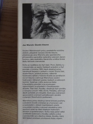 JAN WERICH: ÚSMĚV KLAUNA, **an