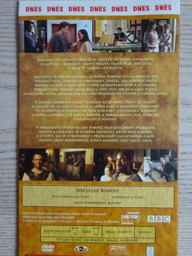 POSLEDNÍ DNY POMPEJÍ, DVD FILM