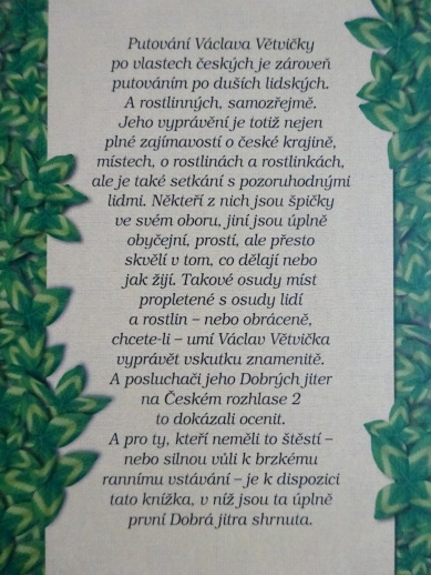MOJE KVĚTINOVÁ DOBRÁ JITRA, VÁCLAV VĚTVIČKA, **an