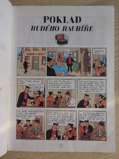 POKLAD RUDÉHO RAUBÍŘE, DOBRODRUŽSTVÍ TINTINA, HERGÉ, **an