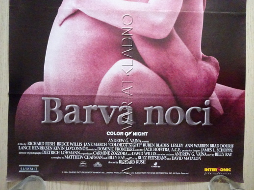 BARVA NOCI, BRUCE WILLIS, PLAKÁT 2D