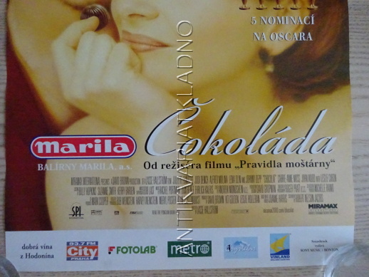 ČOKOLÁDA, JULIETTE BINOCHE, JOHNNY DEPP, PLAKÁT 15E