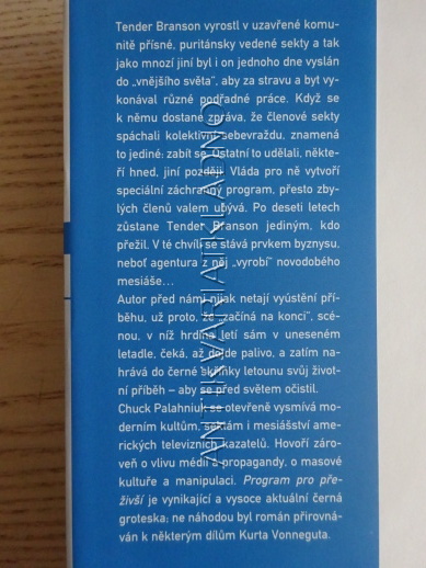 PROGRAM PRO PŘEŽIVŠÍ, CHUCK PALAHNIUK, **an