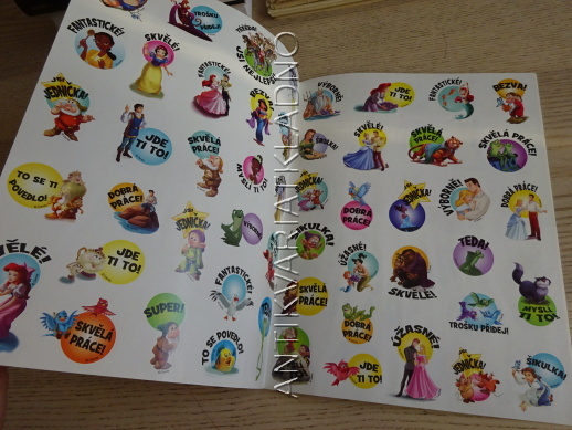 ALBUM SAMOLEPEK, UČÍME SE S DISNEY, PRINCEZNY, **an