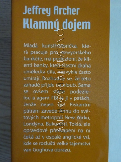 KLAMNÝ DOJEM, JEFFREY ARCHER, **an