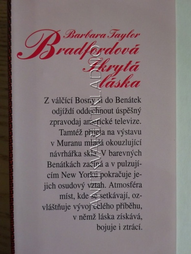 SKRYTÁ LÁSKA, BARBARA TAYLOR BRADFORDOVÁ, **an