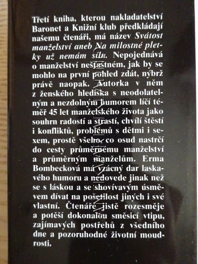 SVÁTOST MANŽELSTVÍ, ERMA BOMBECKOVÁ, **an