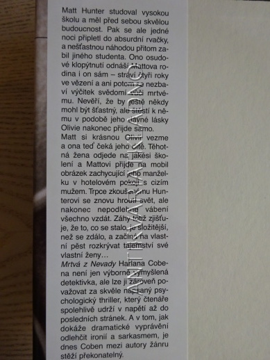MRTVÁ Z NEVADY, HARLAN COBEN, **an
