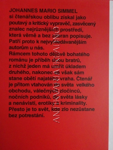 VŠICHNI LIDÉ BRATRY JSOU, JOHANNES MARIO SIMMEL, **an