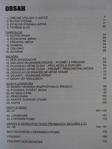 PŘÍPRAVA K PŘIJÍMACÍM ZKOUŠKÁM PRO STŘEDNÍ ŠKOLY - ČESKÝ JAZYK