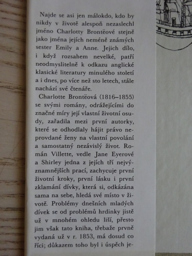 VILLETTE, CHARLOTTE BRONTEOVÁ, **an