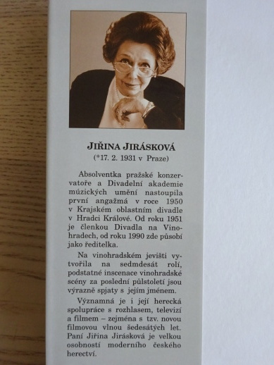JIŘINA JIRÁSKOVÁ O SOBĚ, ALEX KOENIGSMARK, **an