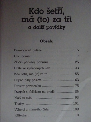 KDO ŠETŘÍ, MÁ (TO) ZA TŘI A DALŠÍ POVÍDKY, 100% KRIMI