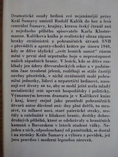 KRÁL ŠUMAVY A HRANIČNÍ KAMENY, RUDOLF KALČÍK, **an