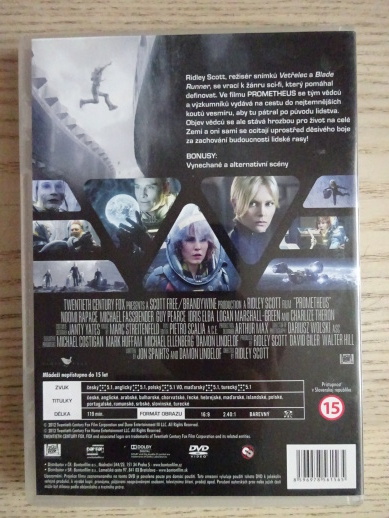 PROMETHEUS, DVD FILM