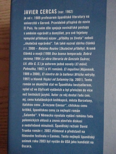 VOJÁCI OD SALAMINY, JAVIER CERCAS, **an