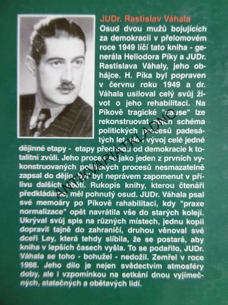 SMRT GENERÁLA, RASTISLAV VÁHALA, **an