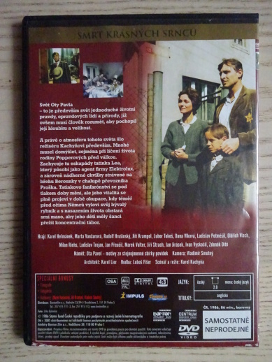 SMRT KRÁSNÝCH SRNCŮ, DVD FILM