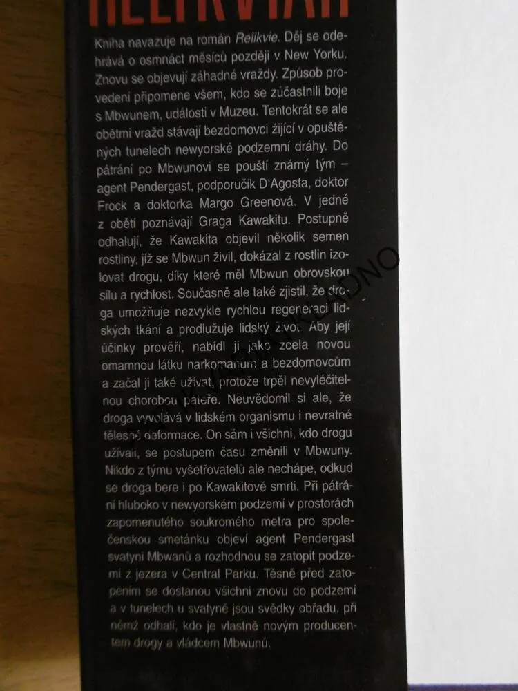RELIKVIÁŘ, DOUGLAS PRESTON, LINCOLN CHILD,