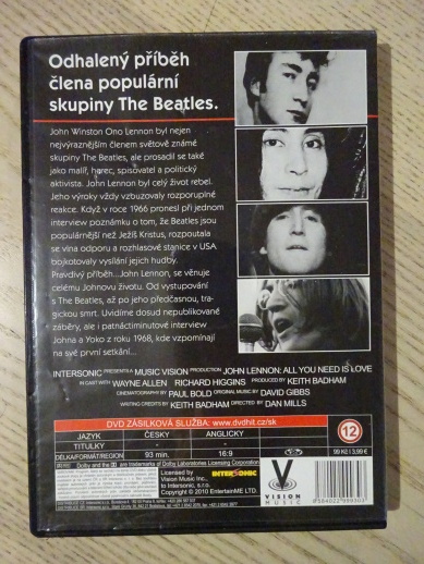 PRAVDIVÝ PŘÍBĚH... JOHN LENNON, DVD FILM