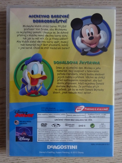 MICKEYHO KLUBÍK 8, MICKEY MOUSE, DVD FILM