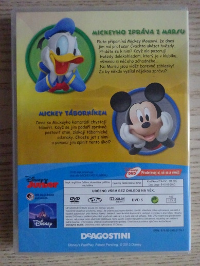 MICKEYHO KLUBÍK 12, MICKEY MOUSE, DVD FILM