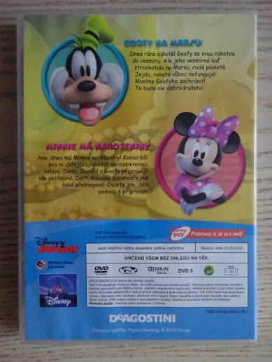 MICKEYHO KLUBÍK 21, MICKEY MOUSE, DVD FILM