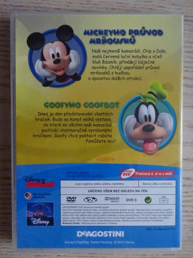 MICKEYHO KLUBÍK 33, MICKEY MOUSE, DVD FILM