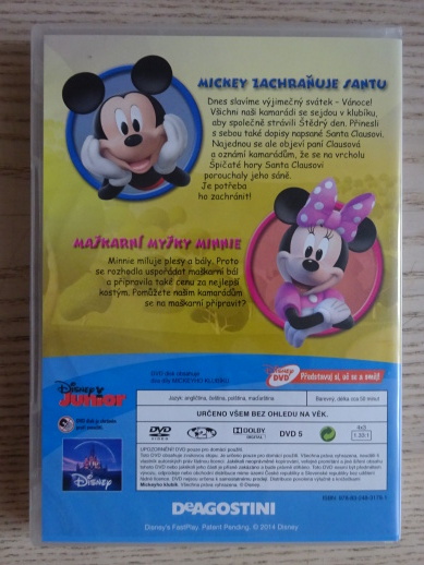 MICKEYHO KLUBÍK 45, MICKEY MOUSE, DVD FILM