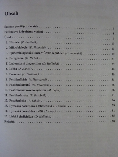 LYMESKÁ BORRELIÓZA, BARTŮNĚK A SPOLUPRACOVNÍCI, **an