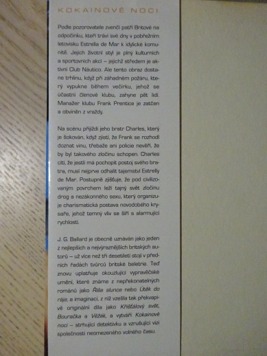 KOKAINOVÉ NOCI, J. G. BALLARD, **an