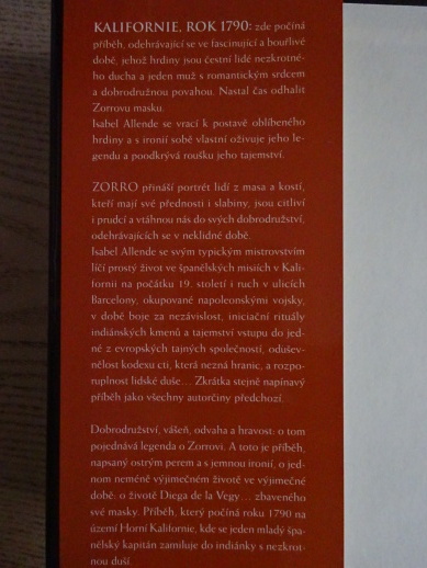 ZORRO, LEGENDA ZAČÍNÁ, ISABEL ALLENDE, **an