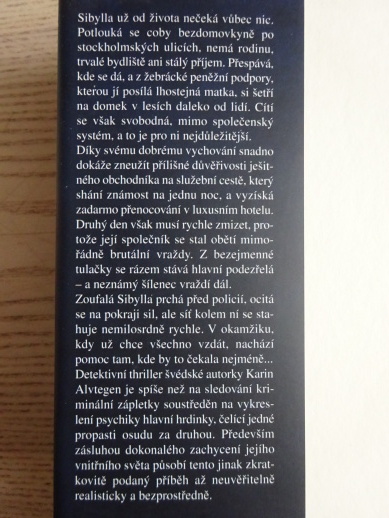 NEZVĚSTNÁ, KARIN ALVTEGEN, **an