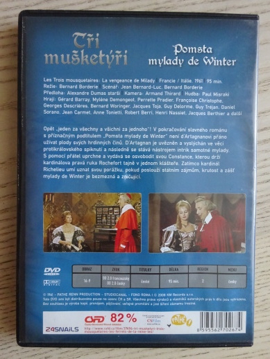 TŘI MUŠKETÝŘI, DVD FILM