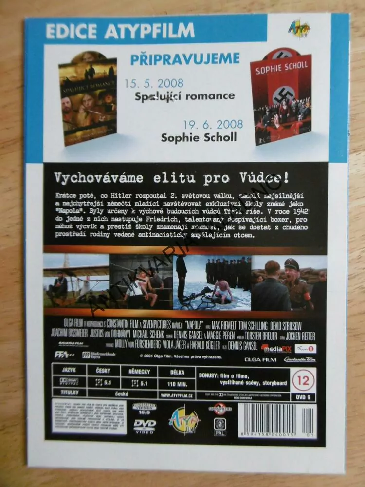 HITLEROVA ELITA, NAPOLA, DVD FILM 