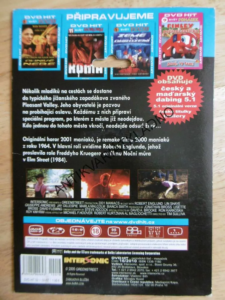 2001 MANIAKŮ, HOROR, DVD FILM