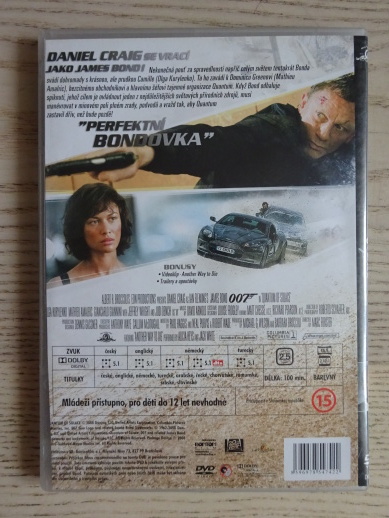 QUANTUM OF SOLACE, JAMES BOND, 007, DVD FILM