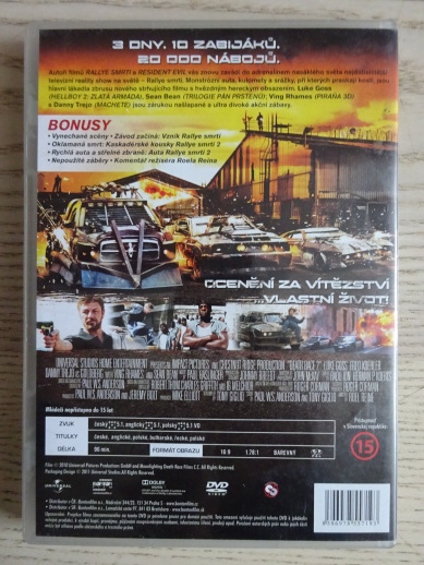 RALLYE SMRTI 2, DVD FILM