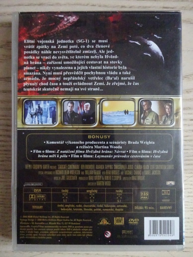 HVĚZDNÁ BRÁNA, NÁVRAT, DVD FILM 