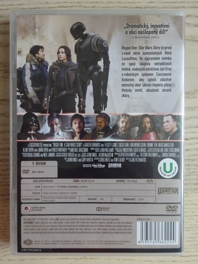 ROGUE ONE, STAR WARS, DVD FILM