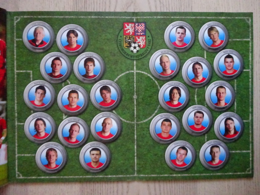 OFICIÁLNÍ KOLEKCE ČESKÉ FOTBALOVÉ REPREZENTACE 2008, 24 KS MEDAILÍ ČESKÝCH HRÁČŮ