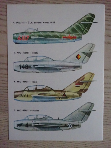 OBTISKOVÝ ARŠÍK MIG 15, LETECTVÍ