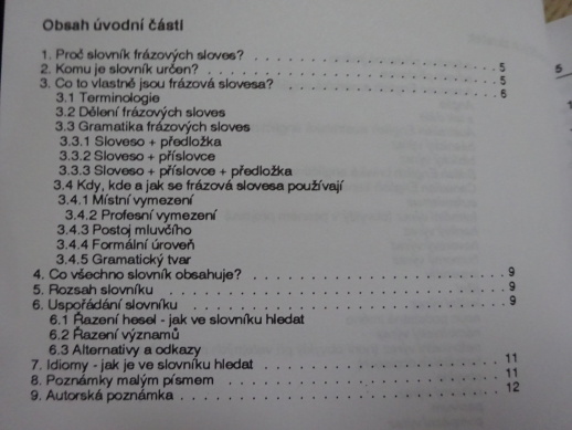 ANGLICKO- ČESKÝ SLOVNÍK FRÁZOVÝCH SLOVES, **an
